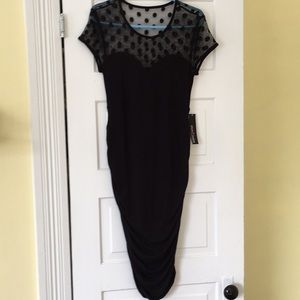 Black maternity dress.